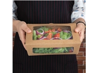 Een Fiesta Recyclable saladeboxen met PET venster 1600ml (100 stuks) koop je bij Supplierz BV