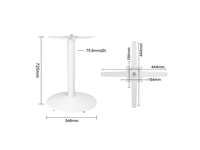 Een Bolero gietijzeren ronde tafelvoet wit 548(B)x728(H)mm koop je bij Supplierz BV