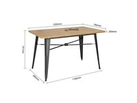 Een Bolero aluminium outdoor tafel 120x76x76cm licht houtdessin koop je bij Supplierz BV