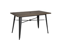 Een Bolero aluminium outdoor tafel 120x76x76cm donker houtdessin koop je bij Supplierz BV