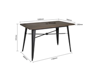 Een Bolero aluminium outdoor tafel 120x76x76cm donker houtdessin koop je bij Supplierz BV