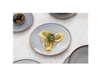 Vous pouvez acheter un Assiettes plates Olympia Drift en relief gris 220mm (lot de 6) chez Supplierz BV