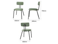 Een Bolero Fairfield Stoelen - Donker Walnoot/Groen Mix (Set 2) koop je bij Supplierz BV