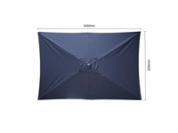 Een Bolero Sevilla Vierkante Parasol 2X3M Marineblauw koop je bij Supplierz BV