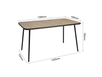 Vous pouvez acheter un Table rectangulaire effet bois Bolero Santorini 1400mm chez Supplierz BV