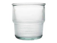 Een Olympia Gerecycled Glas Geribbelde Stapelbare Bekers 300ml (Pak Van 6) koop je bij Supplierz BV