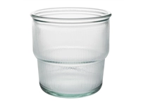 Een Olympia Gerecycled Glas Geribbelde Stapelbare Bekers 300ml (Pak Van 6) koop je bij Supplierz BV