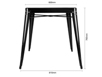 Een Bolero Bistro tafel vierkant 668mm zwart koop je bij Supplierz BV