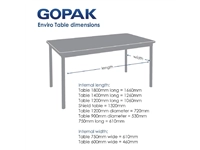 Een Gopak Enviro rechthoekige indoor eettafel berkeneffect 1400mm koop je bij Supplierz BV