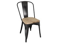 Een Bolero Bistro stalen stoelen met houten zitting zwart (4 stuks) koop je bij Supplierz BV