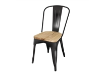 Een Bolero Bistro stalen stoelen met houten zitting zwart (4 stuks) koop je bij Supplierz BV