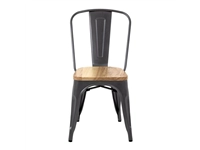 Een Bolero Bistro stalen stoelen met houten zitting grijs (4 stuks) koop je bij Supplierz BV