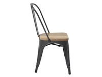 Een Bolero Bistro stalen stoelen met houten zitting grijs (4 stuks) koop je bij Supplierz BV