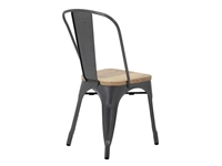 Een Bolero Bistro stalen stoelen met houten zitting grijs (4 stuks) koop je bij Supplierz BV