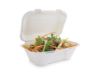 Sie können einen Vegware kompostierbare Einweg Menüboxen mit Klappdeckel aus Bagasse 22,8cm (200 Stück) bei Supplierz BV kaufen