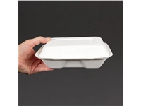 Sie können einen Vegware kompostierbare Einweg Menüboxen mit Klappdeckel aus Bagasse 22,8cm (200 Stück) bei Supplierz BV kaufen