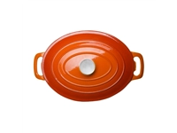 Een Vogue ovale inductie braadpan oranje 6L koop je bij Supplierz BV