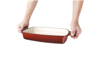 Buy your Vogue rechthoekige gietijzeren ovenschaal rood 2,8L at Supplierz BV