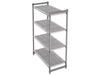 Een Cambro stelling 183cm hoog 4 schappen - 46cm diep - 91cm breed koop je bij Supplierz BV