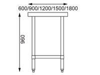 Een Vogue RVS werktafel zonder achteropstand 90x150x70cm koop je bij Supplierz BV