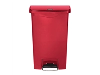 Een Rubbermaid Slim Jim Front Step pedaalemmer 50L rood koop je bij Supplierz BV