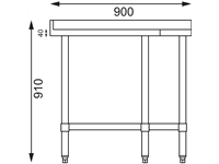 Een Vogue RVS werktafel hoekelement 70cm koop je bij Supplierz BV