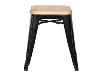 Vous pouvez acheter un Tabourets bistro bas en acier noir avec assise en bois Bolero (lot de 4) chez Supplierz BV