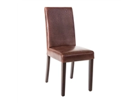 Vous pouvez acheter un Chaise dossier haut en simili cuir Bolero marron foncé patiné x2 chez Supplierz BV