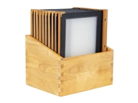 Buy your Securit menumappen set met houten box A4 zwart (20 stuks) at Supplierz BV