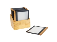 Buy your Securit menumappen set met houten box A4 zwart (20 stuks) at Supplierz BV