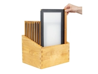 Buy your Securit menumappen set met houten box A4 zwart (20 stuks) at Supplierz BV