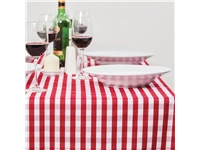 Vous pouvez acheter un Nappe carrée à carreaux rouges en polyester Mitre Comfort Gingham 1320 x 1320mm chez Supplierz BV