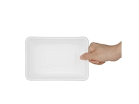 Vous pouvez acheter un Barquettes alimentaires en bagasse Fiesta Compostable 650ml (lot de 100) chez Supplierz BV