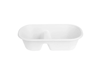 Buy your Fiesta Composteerbare Bagasse Ovale 2-Vak Container 900ml (Pak Van 100) at Supplierz BV