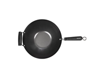 Een Anti-kleef inductie wok met platte bodem 35,5cm koop je bij Supplierz BV