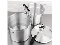 Een Vogue aluminium pan met au bain marie inzet 10L koop je bij Supplierz BV