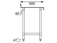 Een Vogue RVS werktafel met achteropstand 90x180x60cm koop je bij Supplierz BV