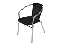 Een Bolero aluminium en polyrotan stoelen zwart (4 stuks) koop je bij Supplierz BV