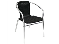 Een Bolero aluminium en polyrotan stoelen zwart (4 stuks) koop je bij Supplierz BV