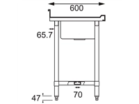 Buy your Vogue RVS spoeltafel dubbele spoelbak afdruiprek links en rechts 240x60cm at Supplierz BV