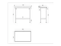 Een Holmes roestvrijstalen wandtafel met opstand 1200 mm koop je bij ShopXPress