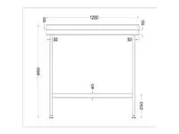 Een Holmes roestvrijstalen wandtafel met opstand 1200 mm koop je bij ShopXPress