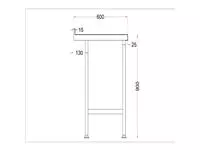 Een Holmes roestvrijstalen wandtafel met opstand 1200 mm koop je bij ShopXPress