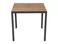 Een Bolero vierkante stalen en acaciahouten tafel 80cm koop je bij ShopXPress