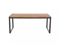 Een Bolero rechthoekige stalen en acaciahouten industriële tafel 180x90cm koop je bij ShopXPress