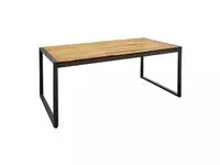 Een Bolero rechthoekige stalen en acaciahouten industriële tafel 180x90cm koop je bij ShopXPress