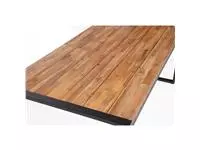 Een Bolero rechthoekige stalen en acaciahouten industriële tafel 180x90cm koop je bij ShopXPress