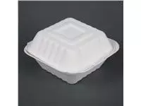 Een Fiesta Compostable bagasse hamburgerbakjes 152mm (500 stuks) koop je bij ShopXPress