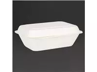 Een Fiesta Compostable bagasse maaltijddozen 182mm (250 stuks) koop je bij ShopXPress