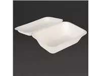 Een Fiesta Compostable bagasse maaltijddozen 182mm (250 stuks) koop je bij ShopXPress